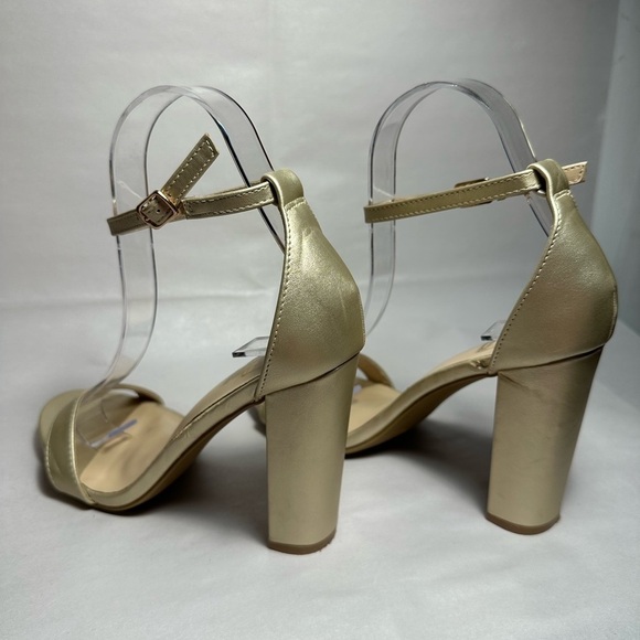 LULU’S Taylor Gold Ankle Strap Heels in US 6.5 sandals open toe date black tie - Picture 12 of 16